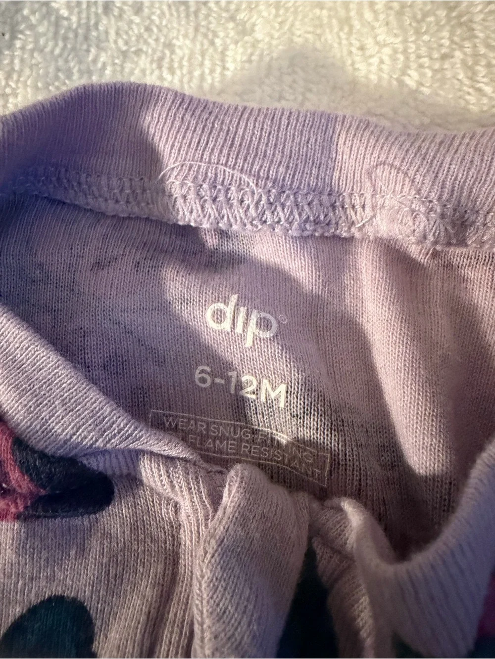 dip Lavender Footed One-Piece with Pink and Teal Butterflies